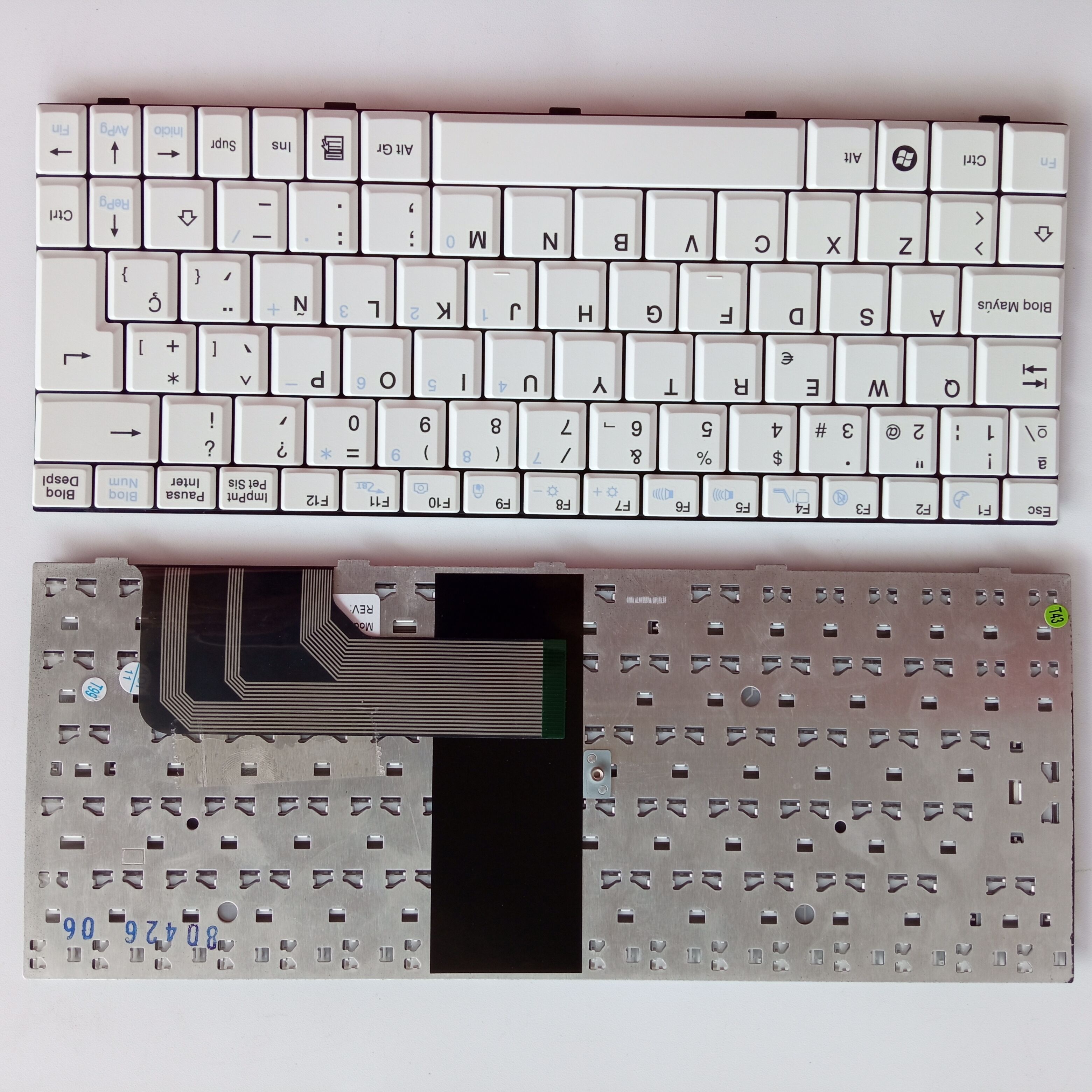 Picture of New Replacement Laptop Keyboard For TCL K41 WHITE SP Layout